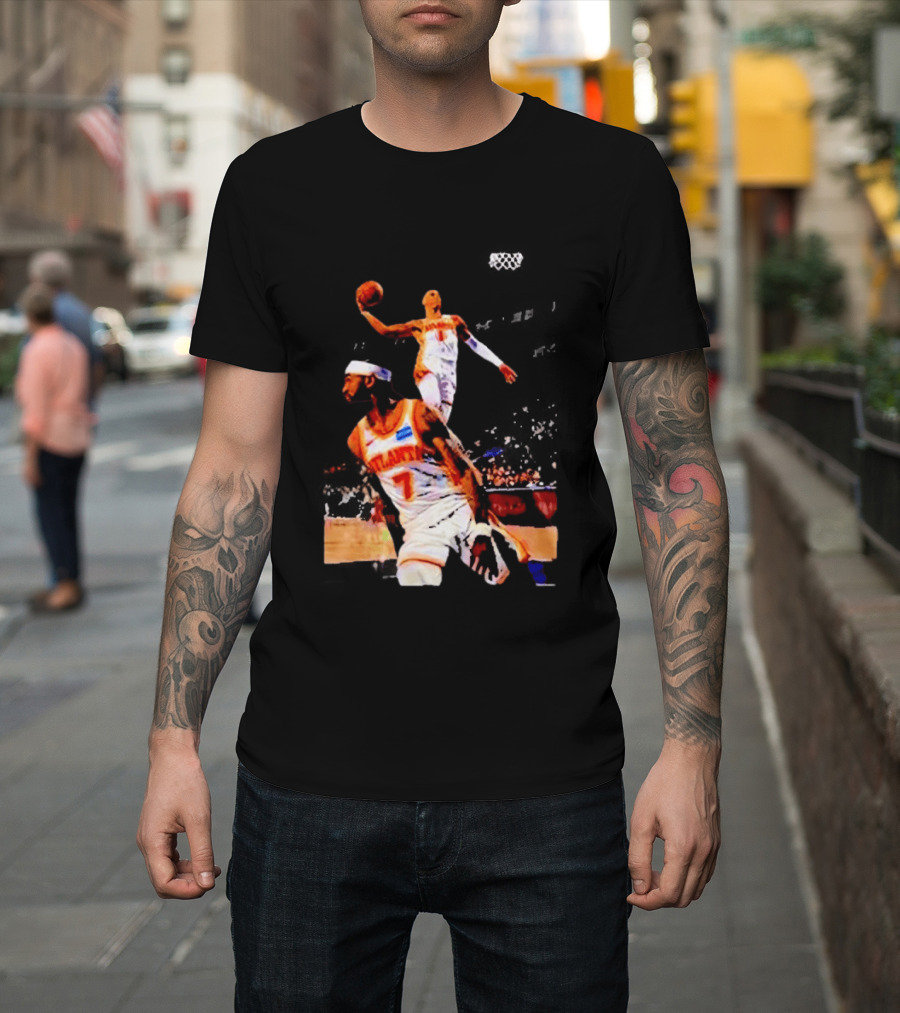 Nickeil Alexander Walker Jalen Johnson Slam Dunk Atlanta Hawks Basketball T-Shirt