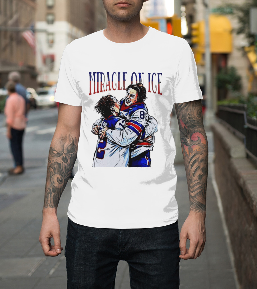 Miracle On ICE Jack Hughes Quinn Hughes USA Olympic Hockey Hug T-Shirt