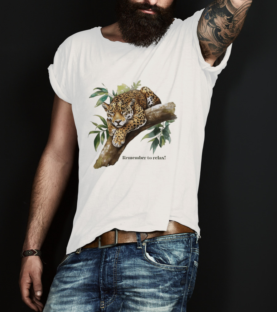 Jaguar Remember To Relax Nature Relaxation Wildlife T-Shirt