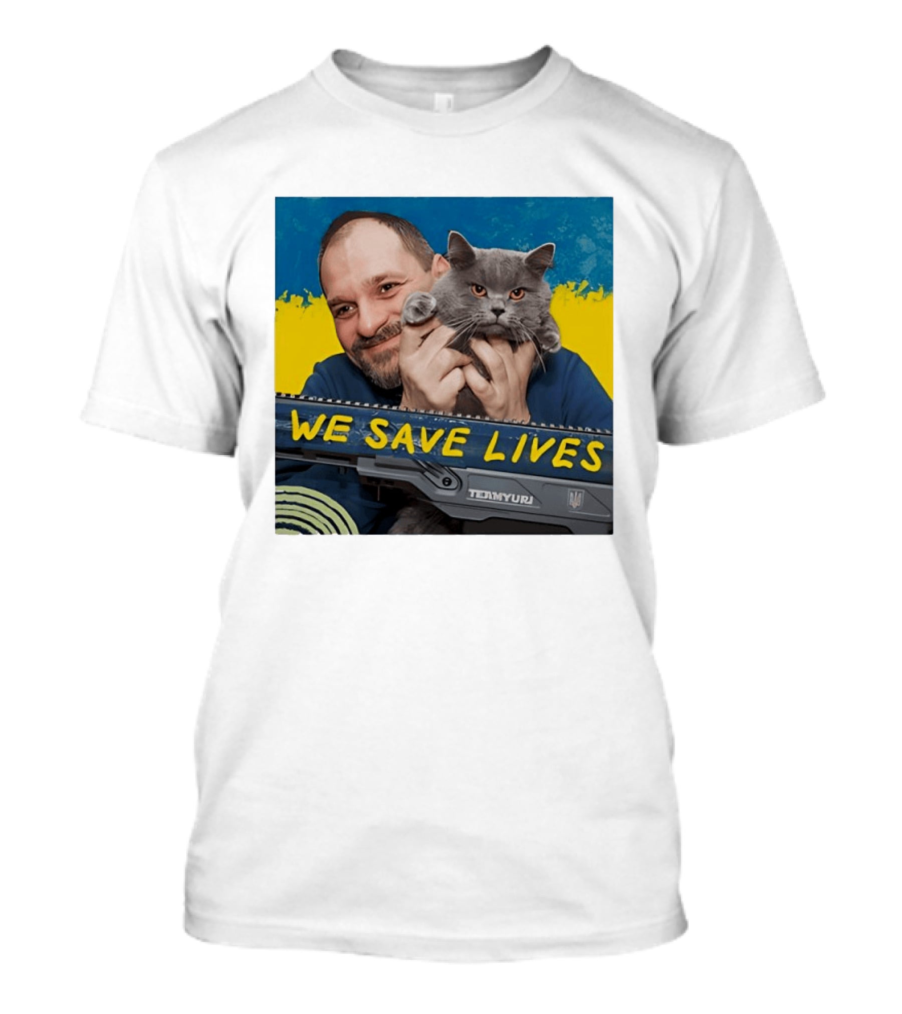 We Save Lives Ukraine Temnyuri Cat T-Shirt