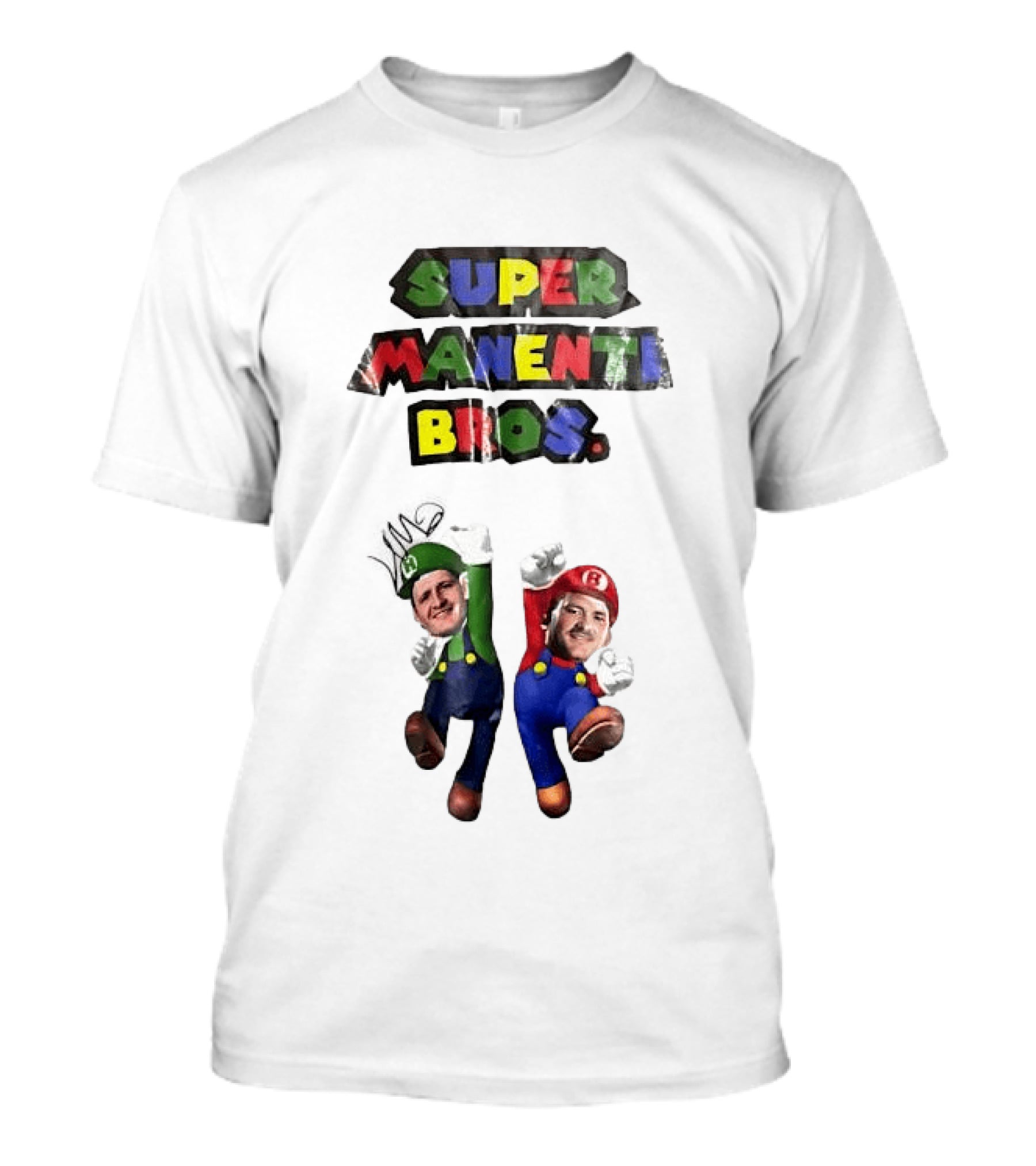 Super Manenti Bros Retro Gaming Adventure T-Shirt