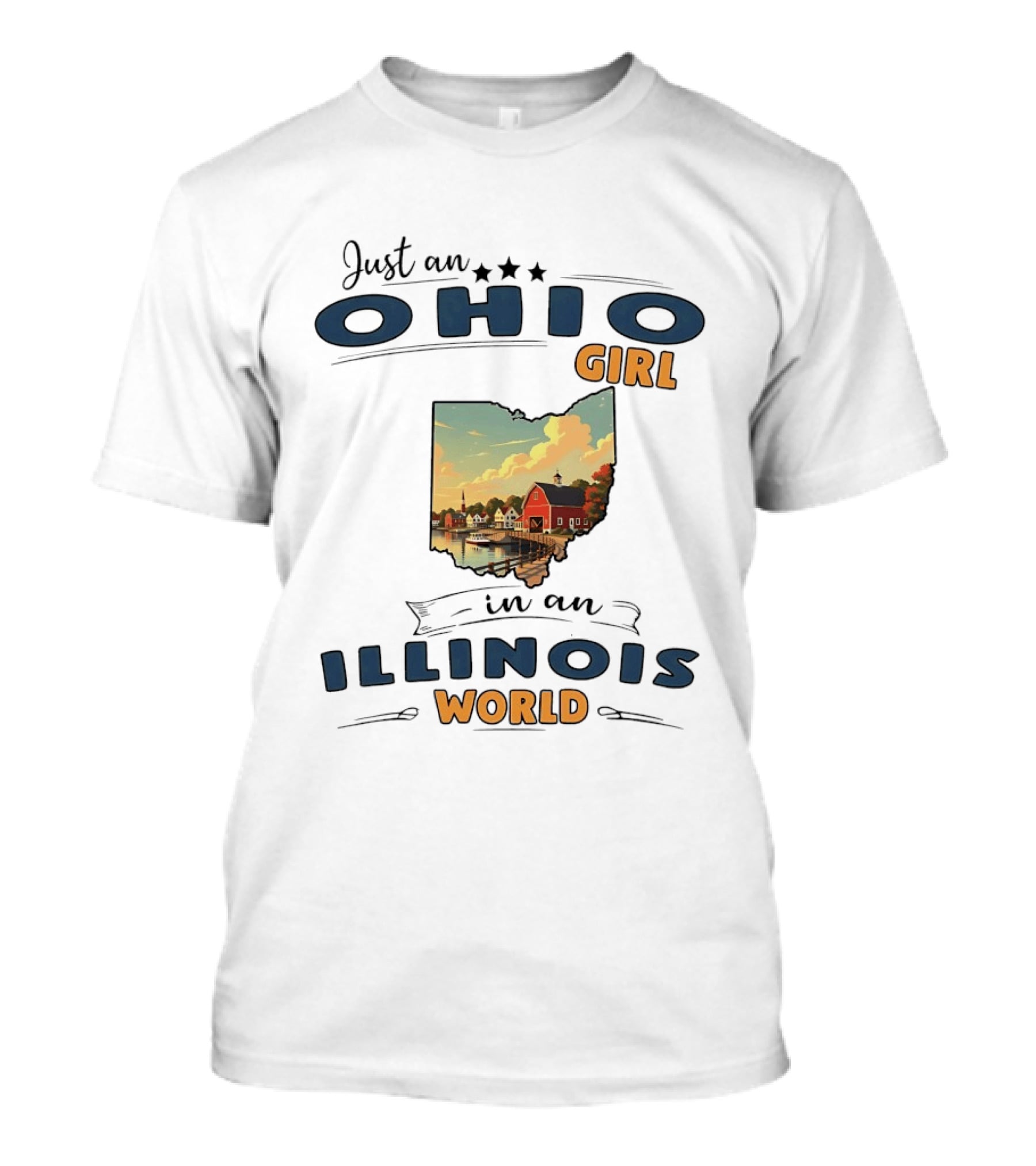 Just An Ohio Girl In An Illinois World Scenic Landscape T-Shirt