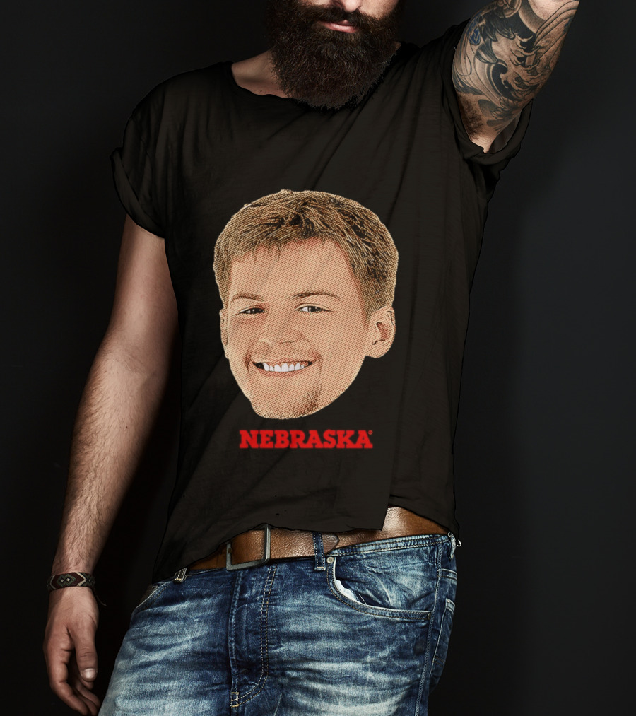 Will Cooper Nebraska Cornhuskers Big Head Image T-Shirt