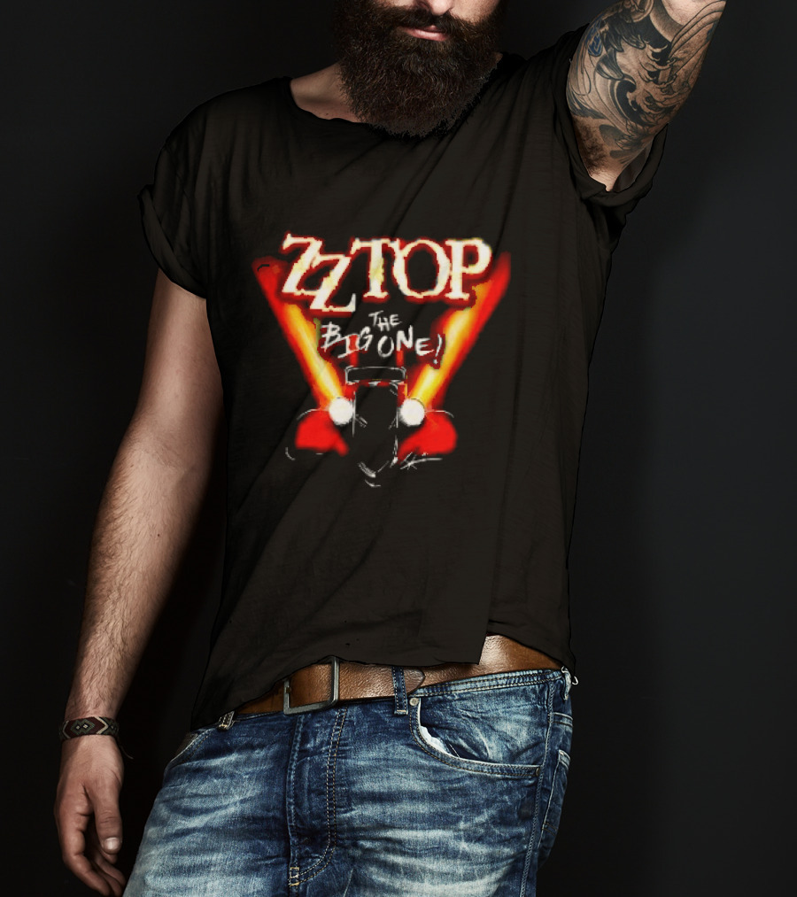 ZZ Top The Big One Baseball Bat Crossed Lights T-Shirt