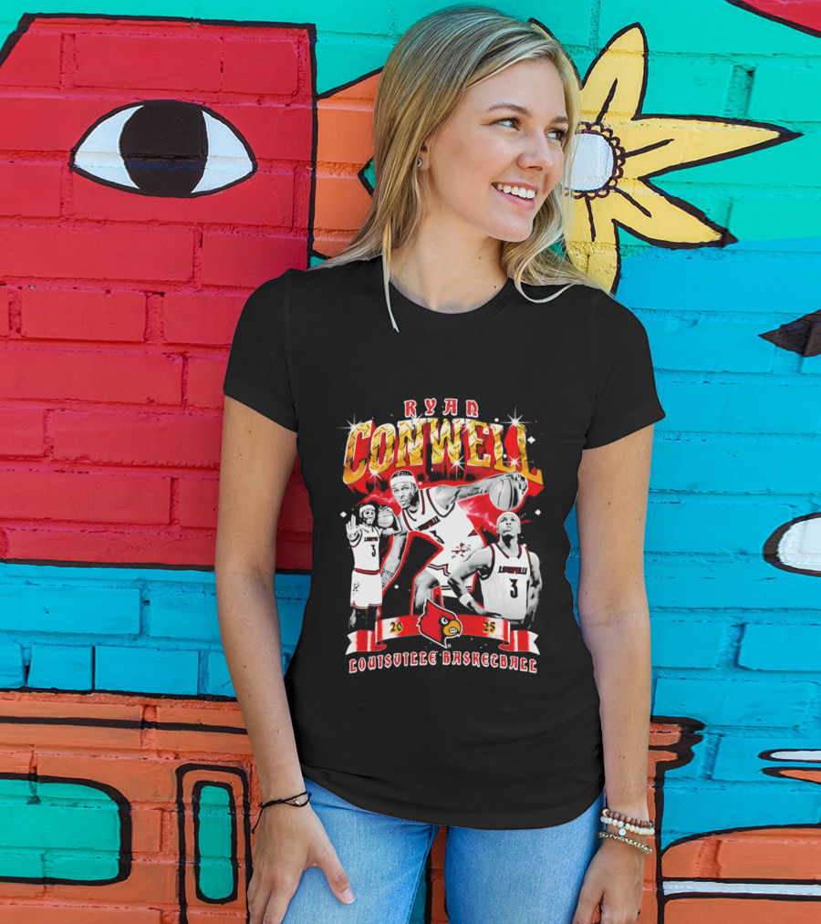 Ryan Conwell Louisville Basketball 2023 Cardinals 90s T-Shirt