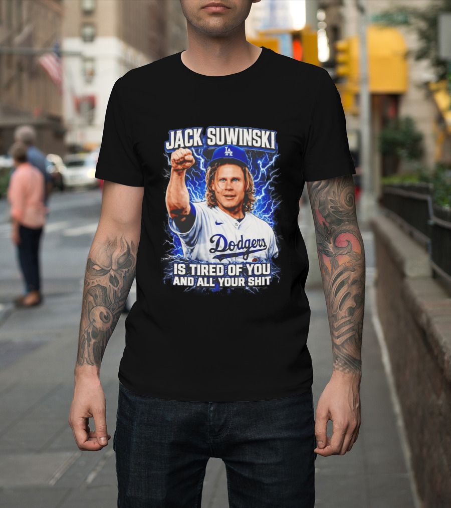 Jack Suwinski Dodgers Inspired Lightning T-Shirt
