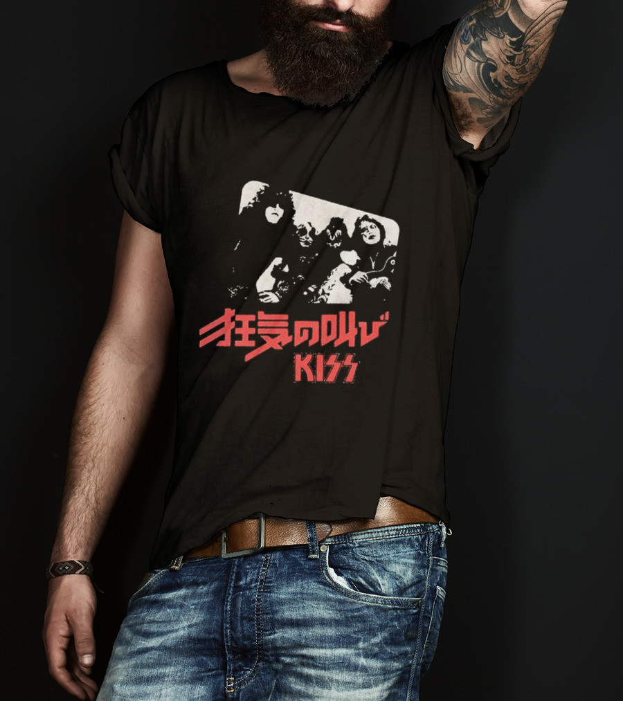 Kiss Shout It Out Loud Japan Cover Band Members T-Shirt