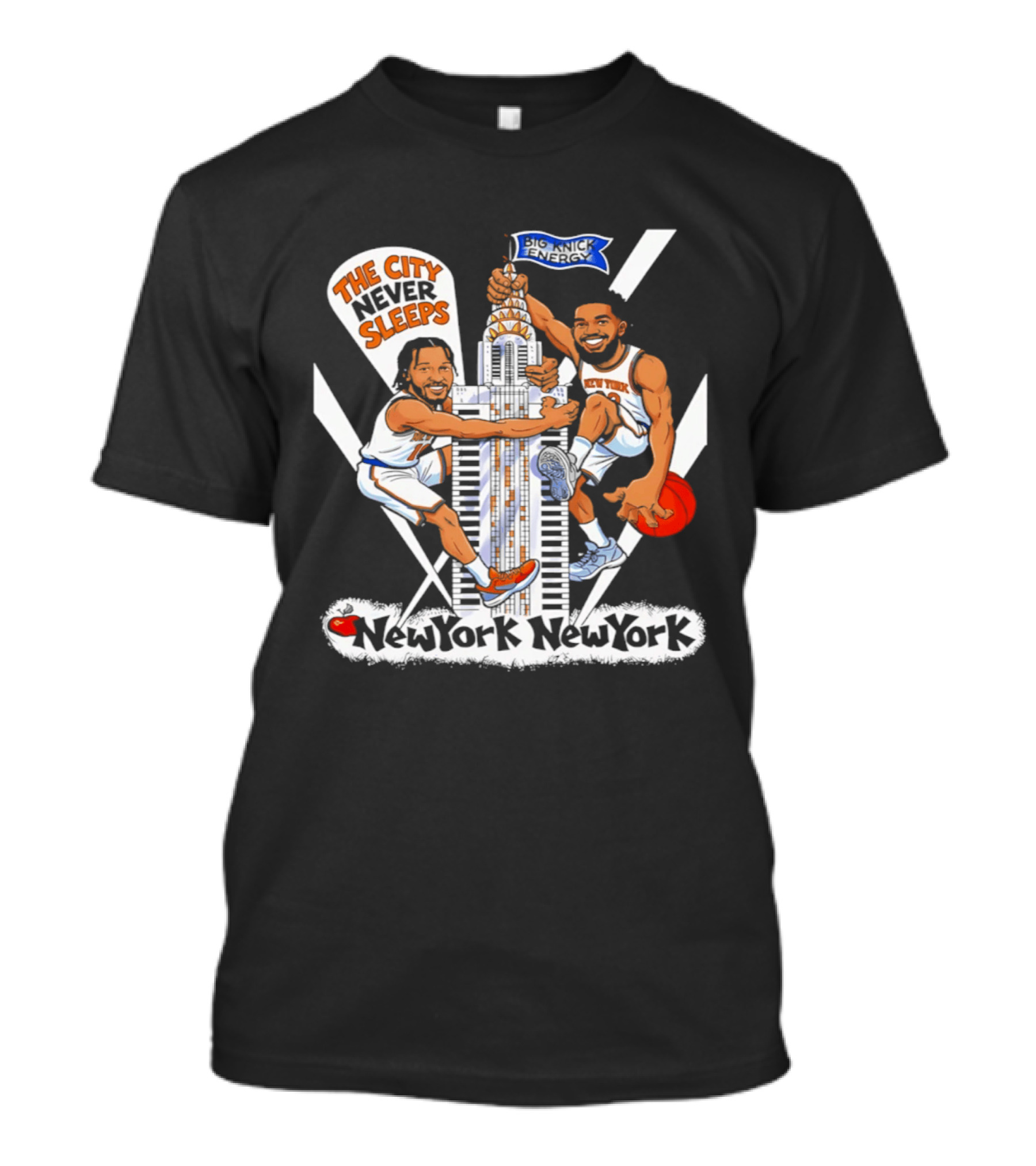 The City Never Sleeps New York New York Knicks T-Shirt