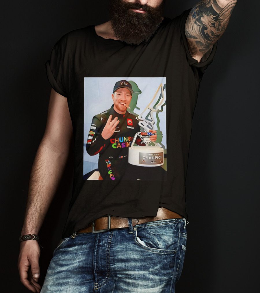 Tyler Reddick Three Peat Champion Cigar Chumba Casino Racing Suit T-Shirt