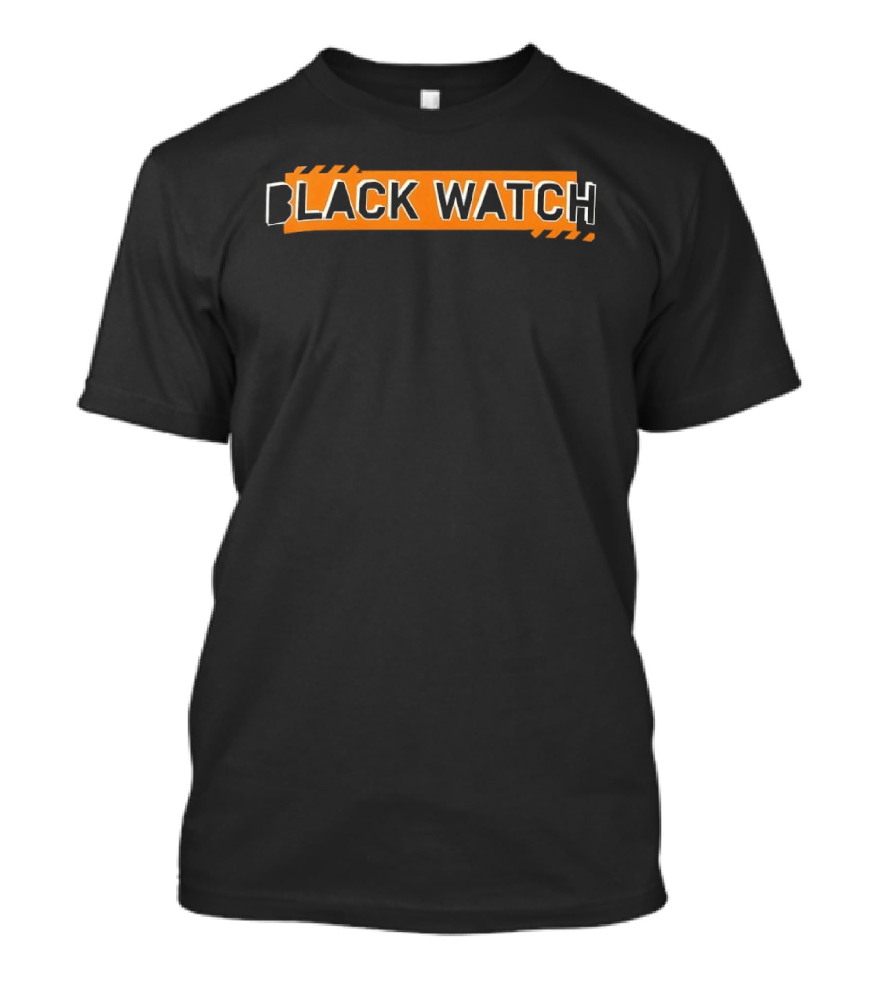 Black Bold Distressed Orange T-Shirt