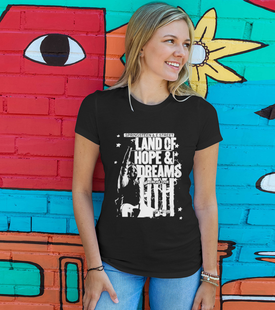 Bruce Springsteen Land Of Hope And Dreams American Tour 2026 Stars Guitarist T-Shirt