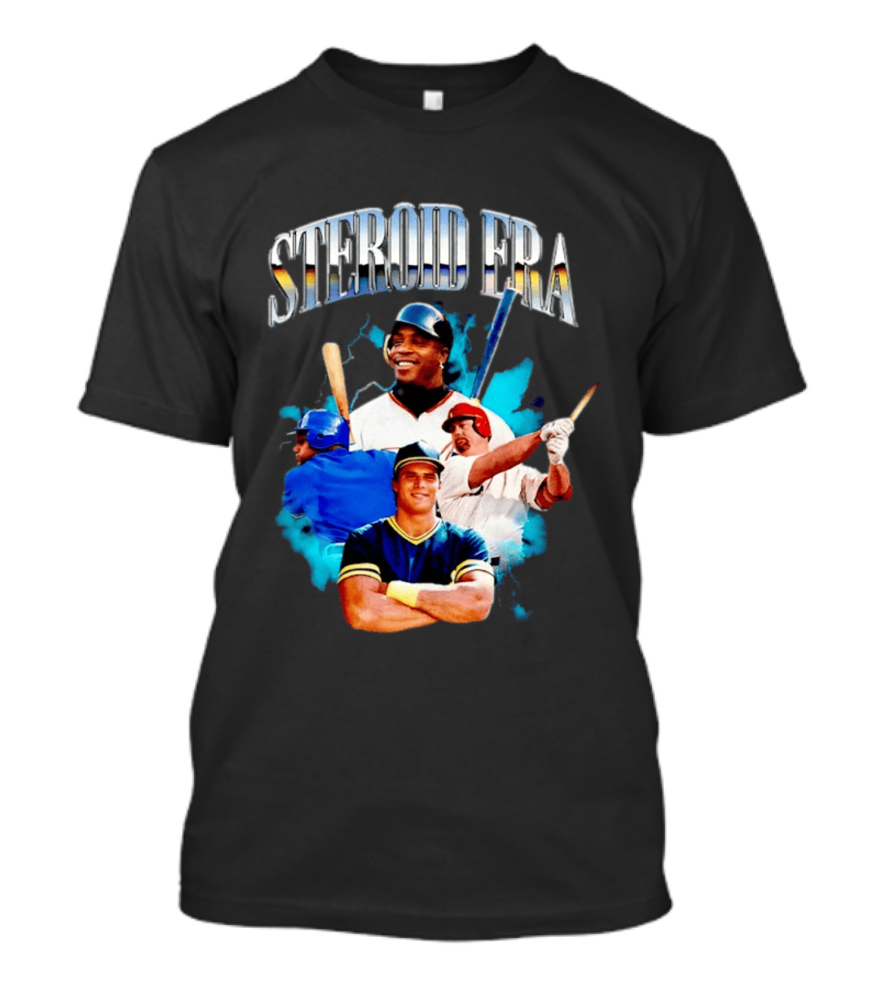 Barry Bonds Mark McGwire Jose Canseco Steroid Era Baseball Legends T-Shirt