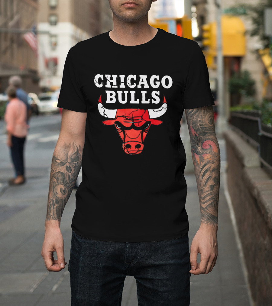Chicago Bulls Red Bull Head Iconic NBA Team T-Shirt