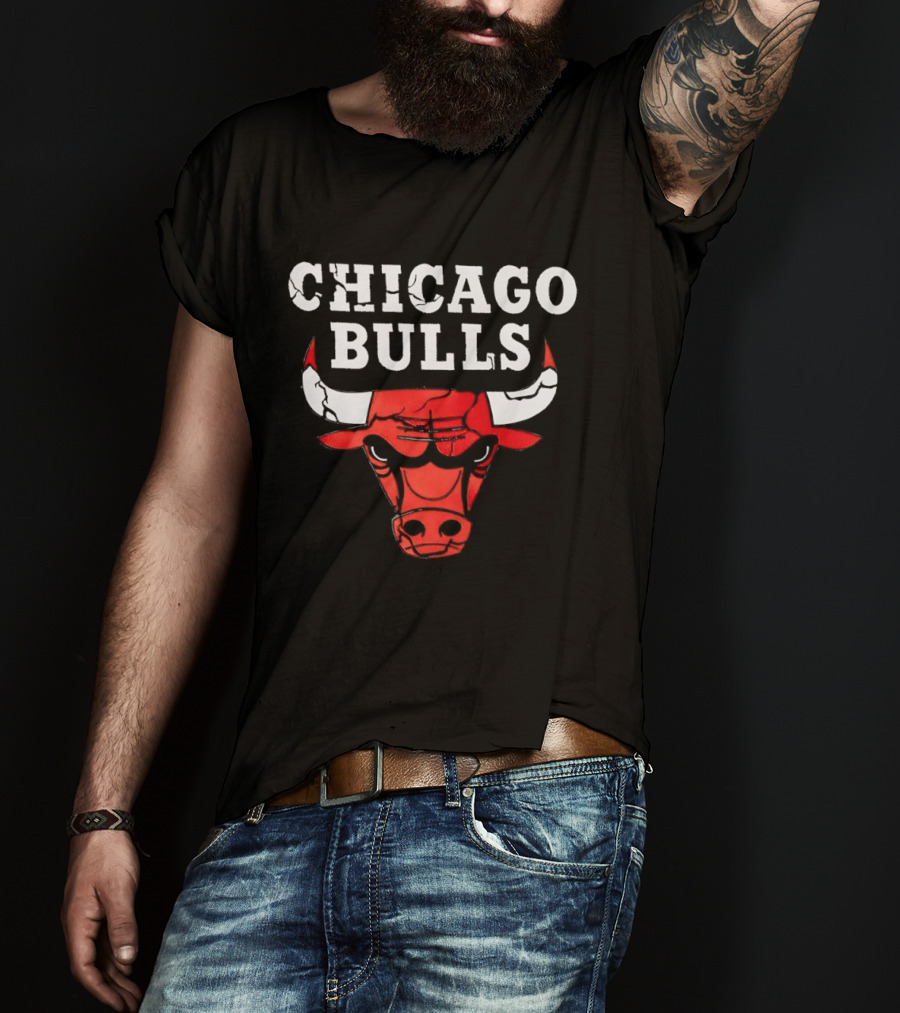 Chicago Bulls Red Bull Head Iconic NBA Team T-Shirt