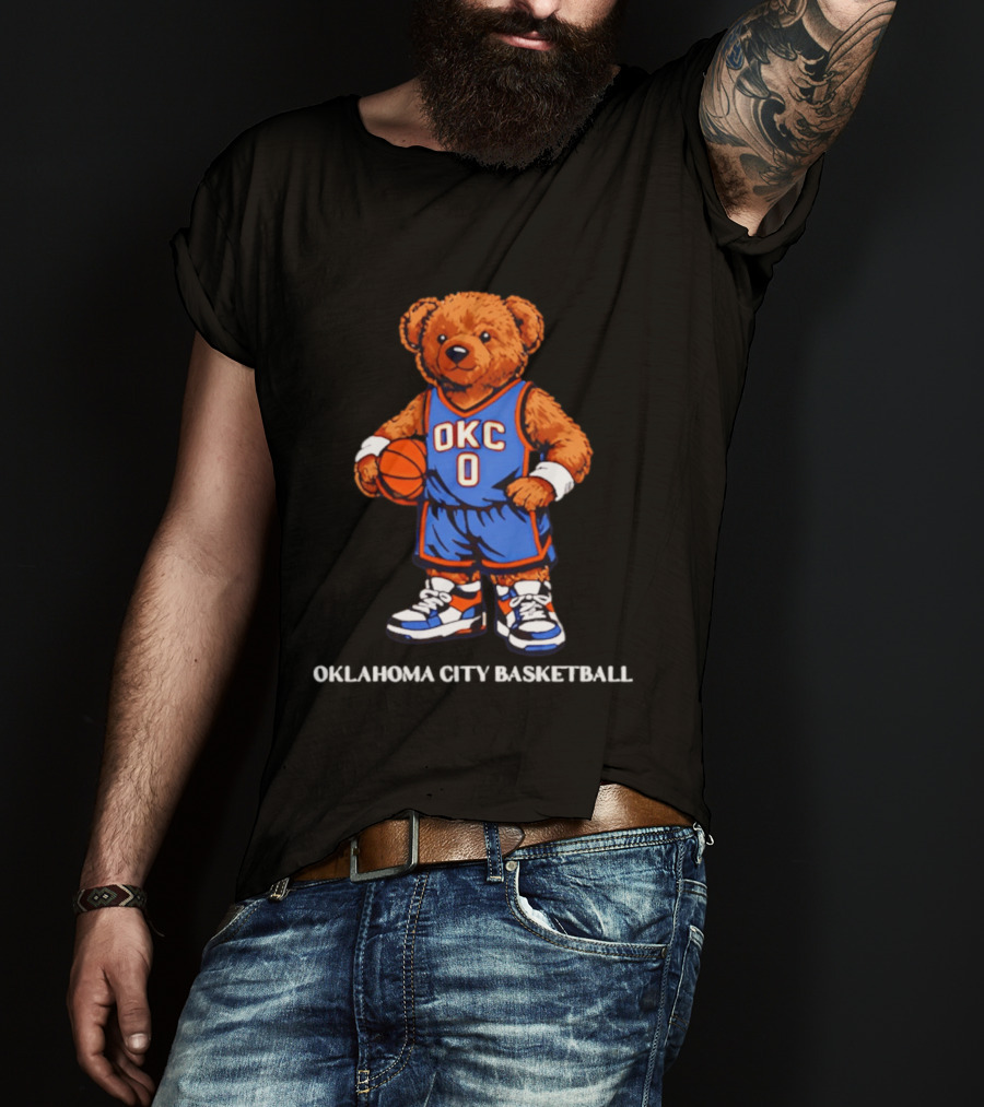 OKC Basketball Teddy Bear 2609 Oklahoma City Sports Fan T-Shirt