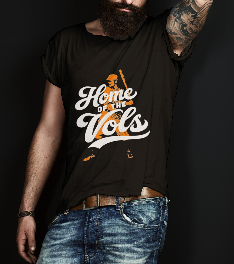 Home Of The Vols Tennessee Baseball Player T-Shirt