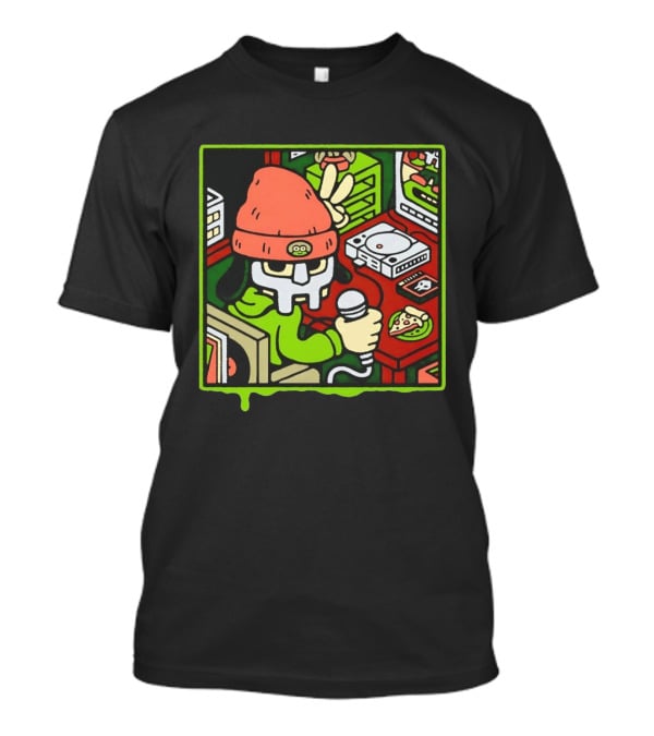 PaRappa The Rapper MF Doom Crossover Video Games Music Iconic Character Pizza Scene T-Shirt