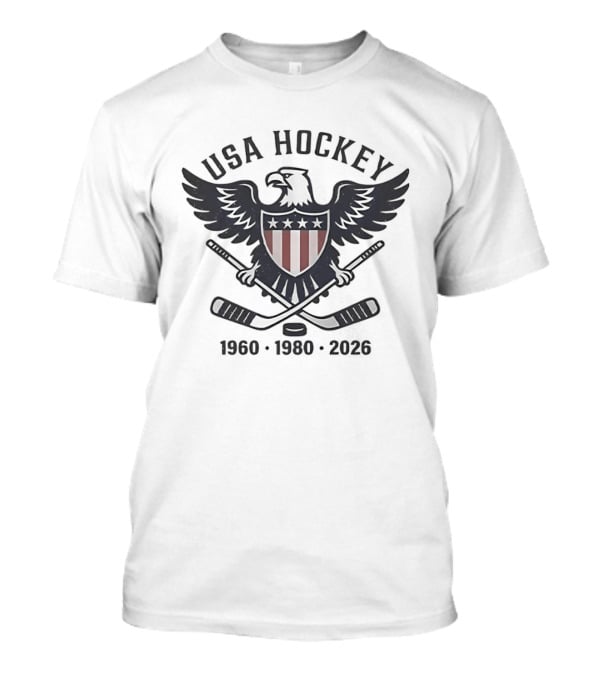 USA Hockey Eagle 1960 1980 2026 T-Shirt