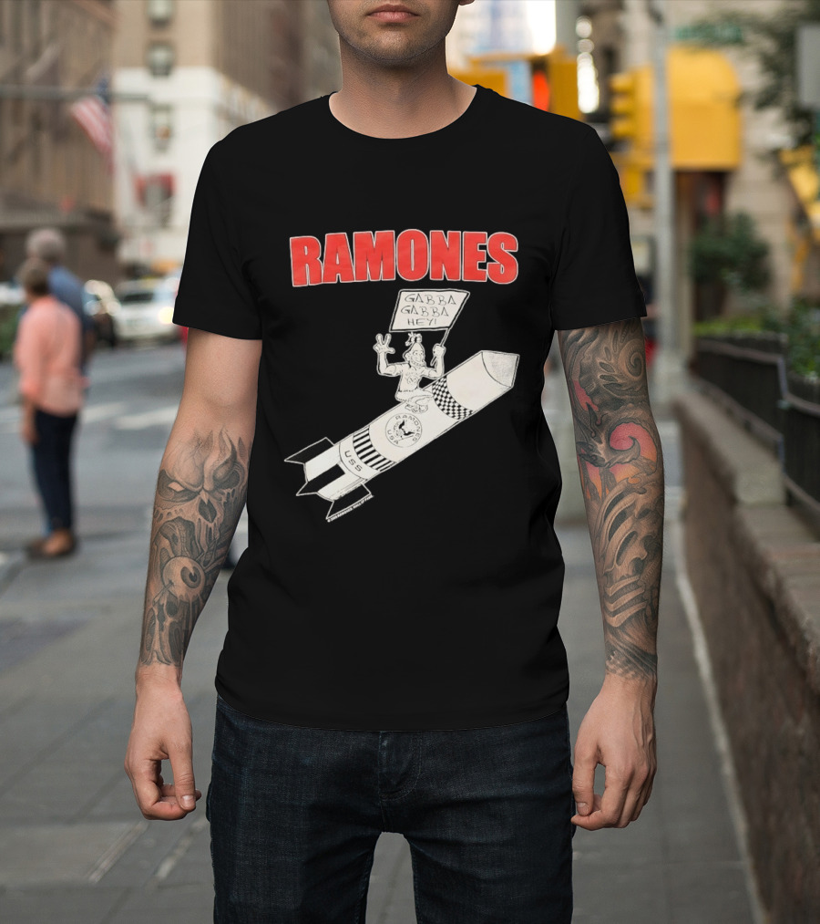 Ramones Gabba Gabba Hey USS Rocket Punk T-Shirt
