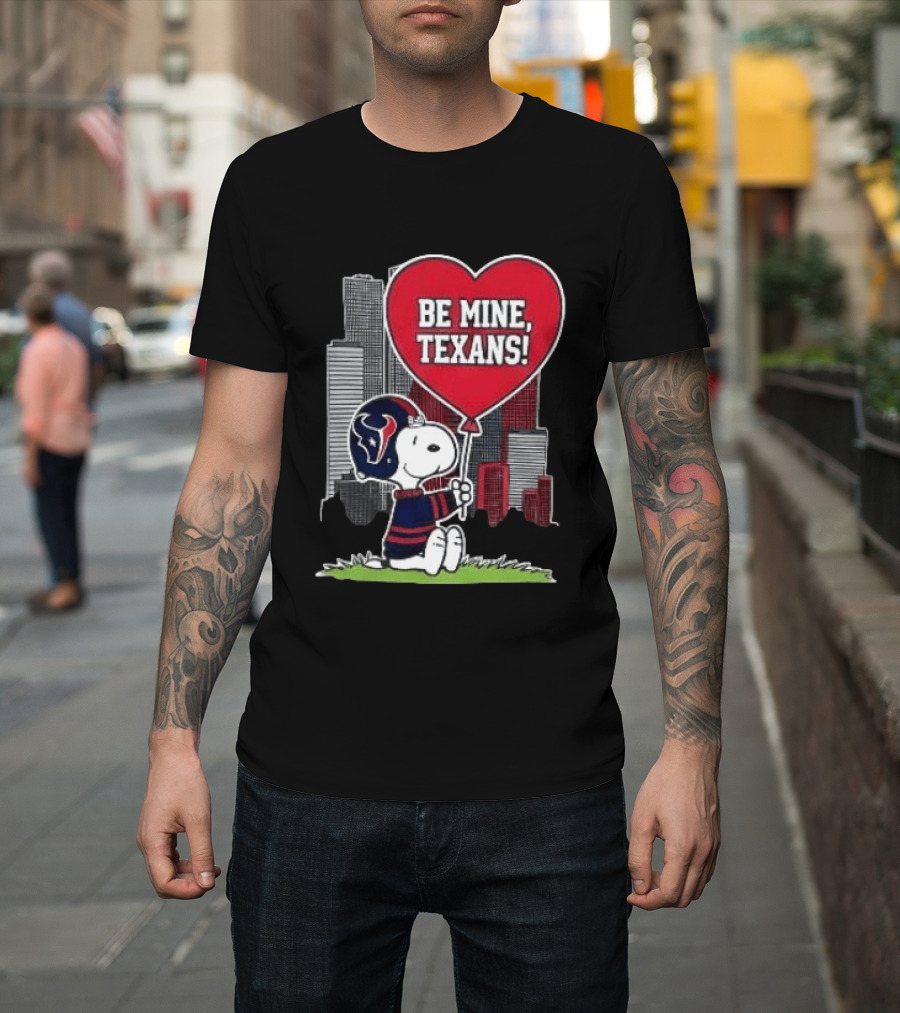 Houston Texans Snoopy Valentine Be Mine Texans 2026 T-Shirt
