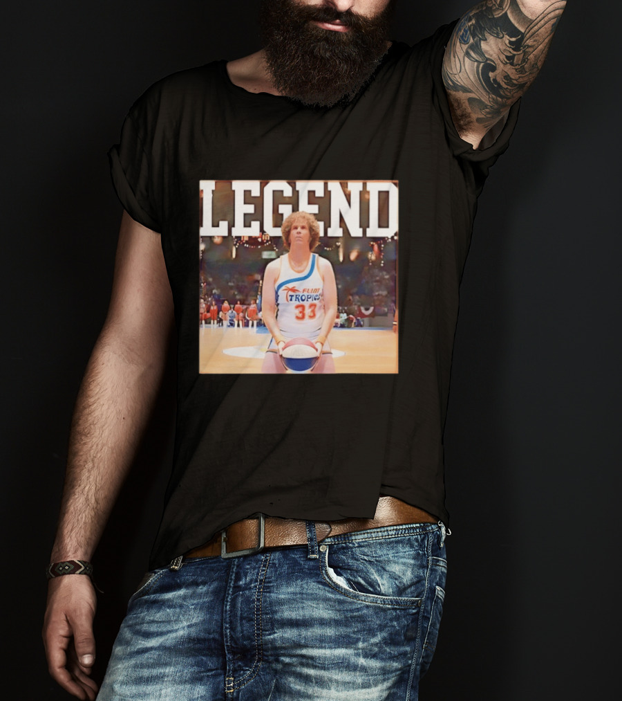 Legend Jackie Moon Flint Tropics 33 Basketball Semi Pro Movie T-Shirt