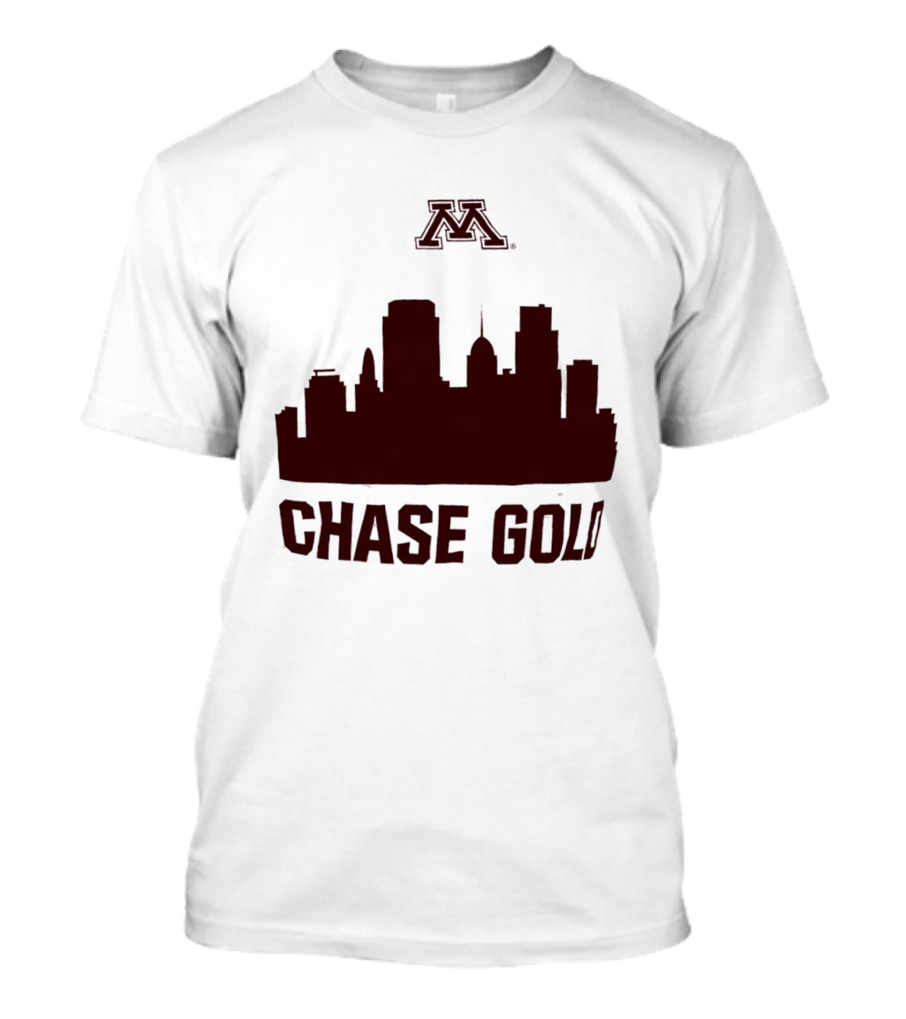 Minnesota Golden Gophers Chase Gold City Skyline T-Shirt