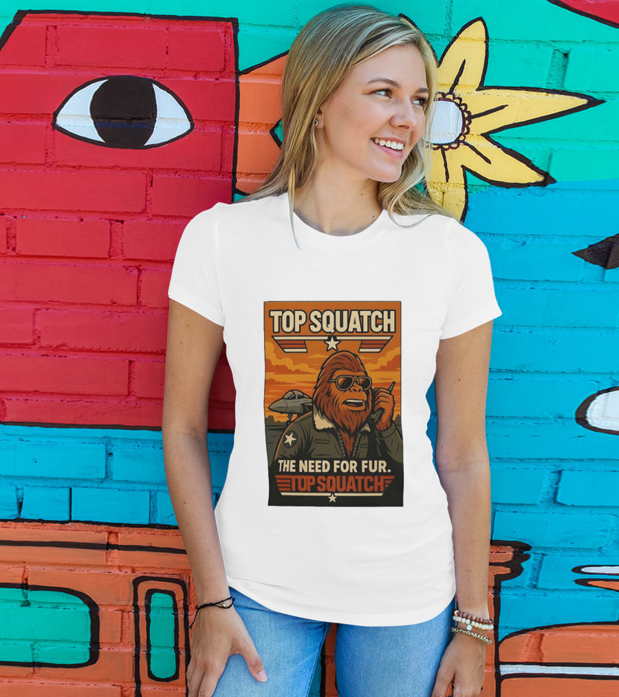 Top Squatch The Need For Fur Top Squatch Aviation T-Shirt