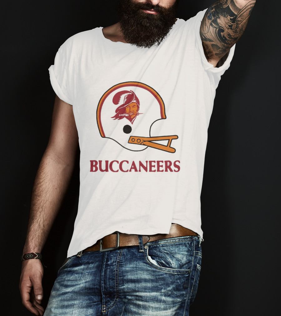 Tampa Bay Buccaneers Helmet Retro Style Buccaneer T-Shirt