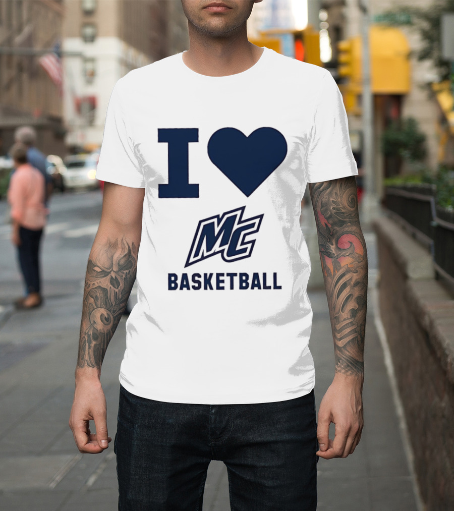 I Love MC Basketball Merrimack College T-Shirt