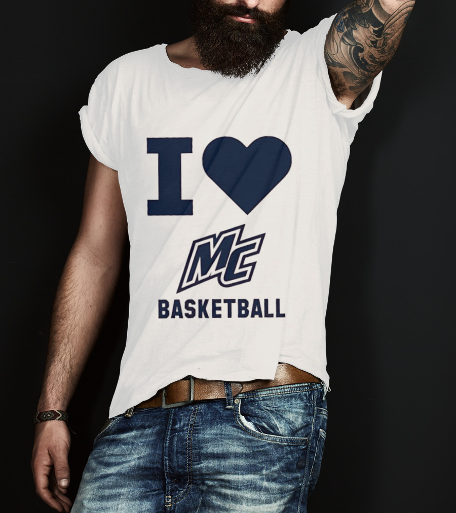 I Love MC Basketball Merrimack College T-Shirt