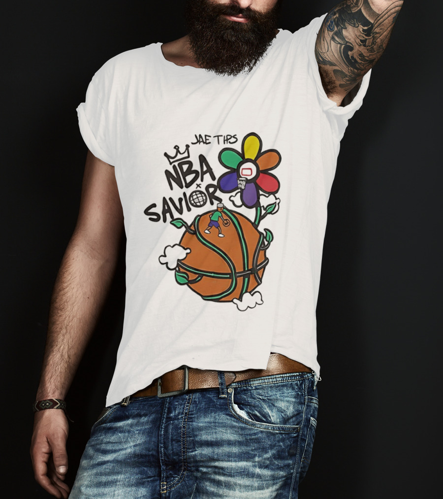 Jae Tips NBA Savior Basketball Flower Planet Player T-Shirt
