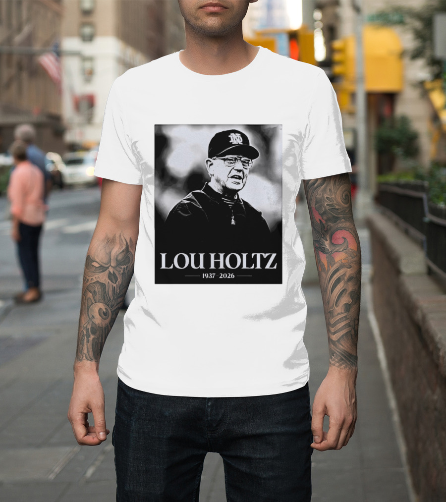 Lou Holtz 1937 2026 Notre Dame Coach Memorial T-Shirt