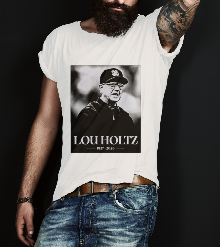 Lou Holtz 1937 2026 Notre Dame Coach Memorial T-Shirt