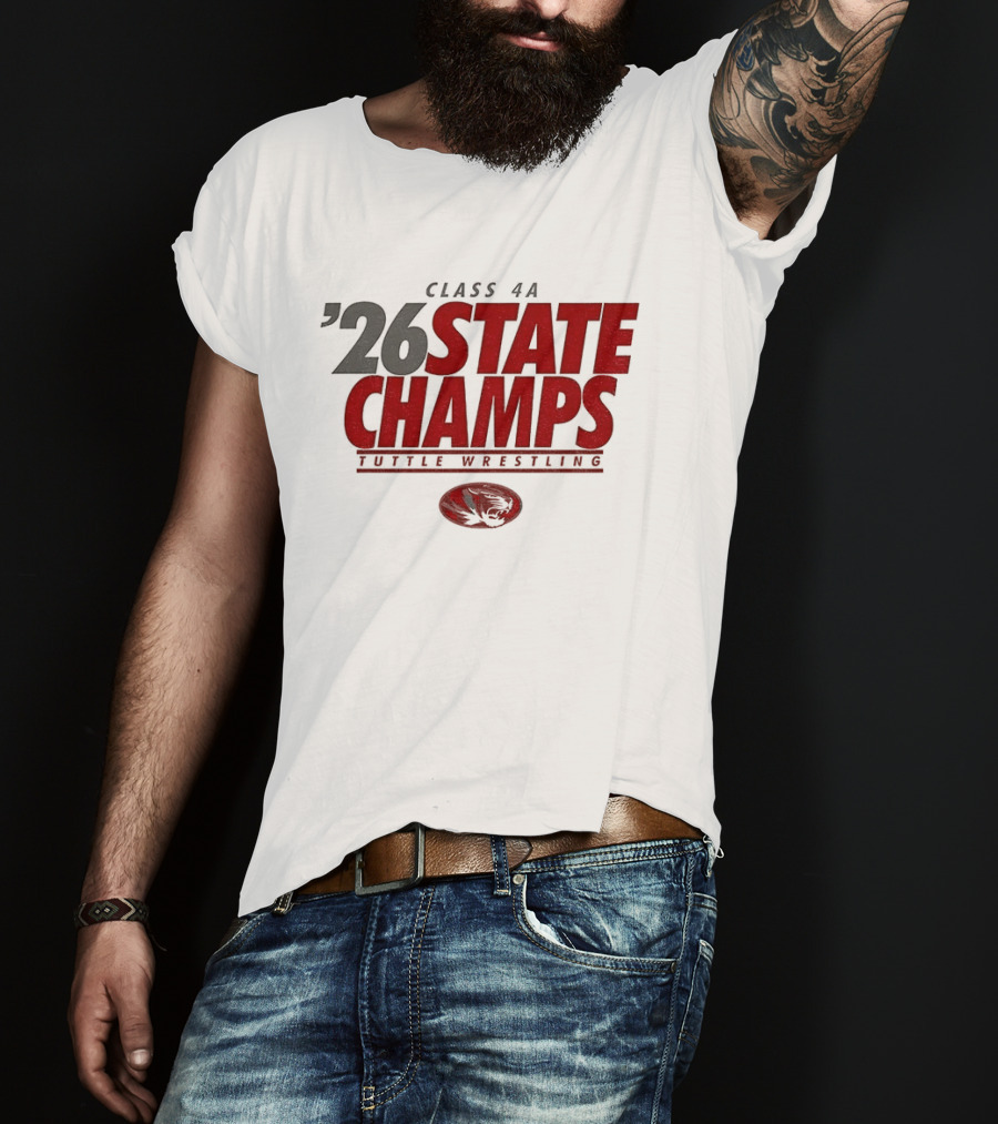 Tuttle Wrestling Class 4A State Champs 2026 T-Shirt