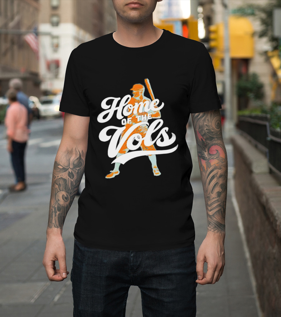 Home Of The Vols Baseball Player T-Shirt
