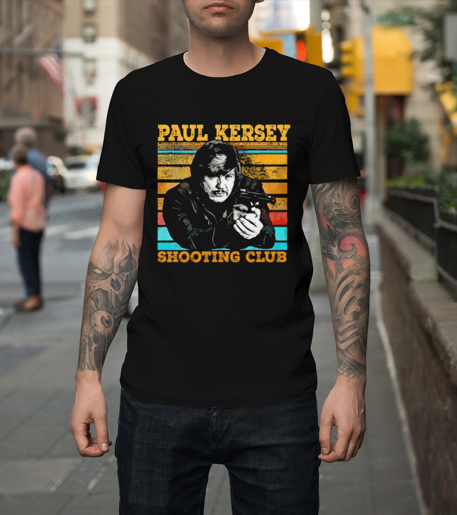 Paul Kersey Shooting Club Retro Style Gunman T-Shirt