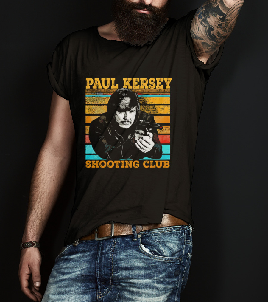 Paul Kersey Shooting Club Retro Style Gunman T-Shirt