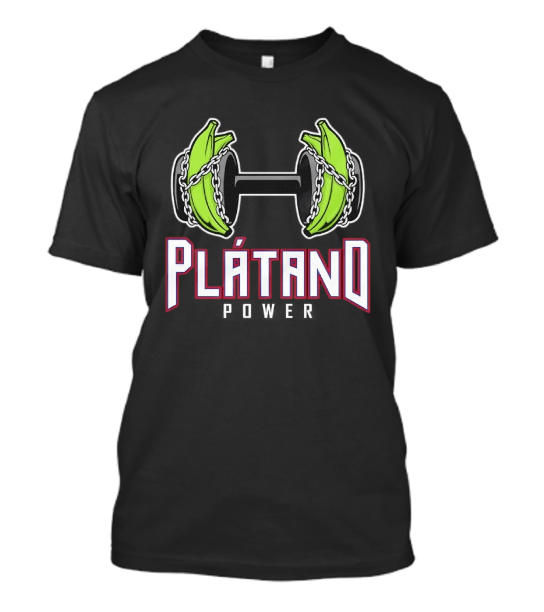 Plátano Dumbbell Power Fitness Strengthener T-Shirt