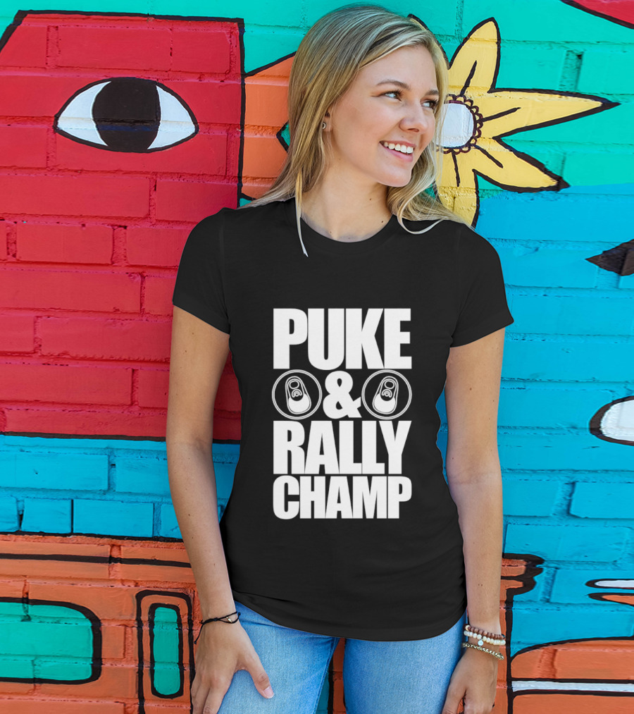 Puke And Rally Champ Soda Can Lids Fun T-Shirt