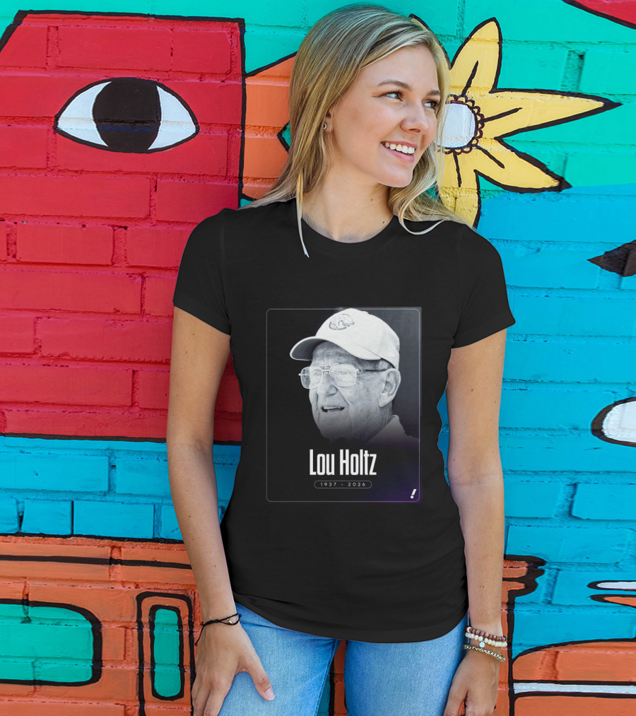 Lou Holtz 1937 2026 Notre Dame Icon Memoriam T-Shirt