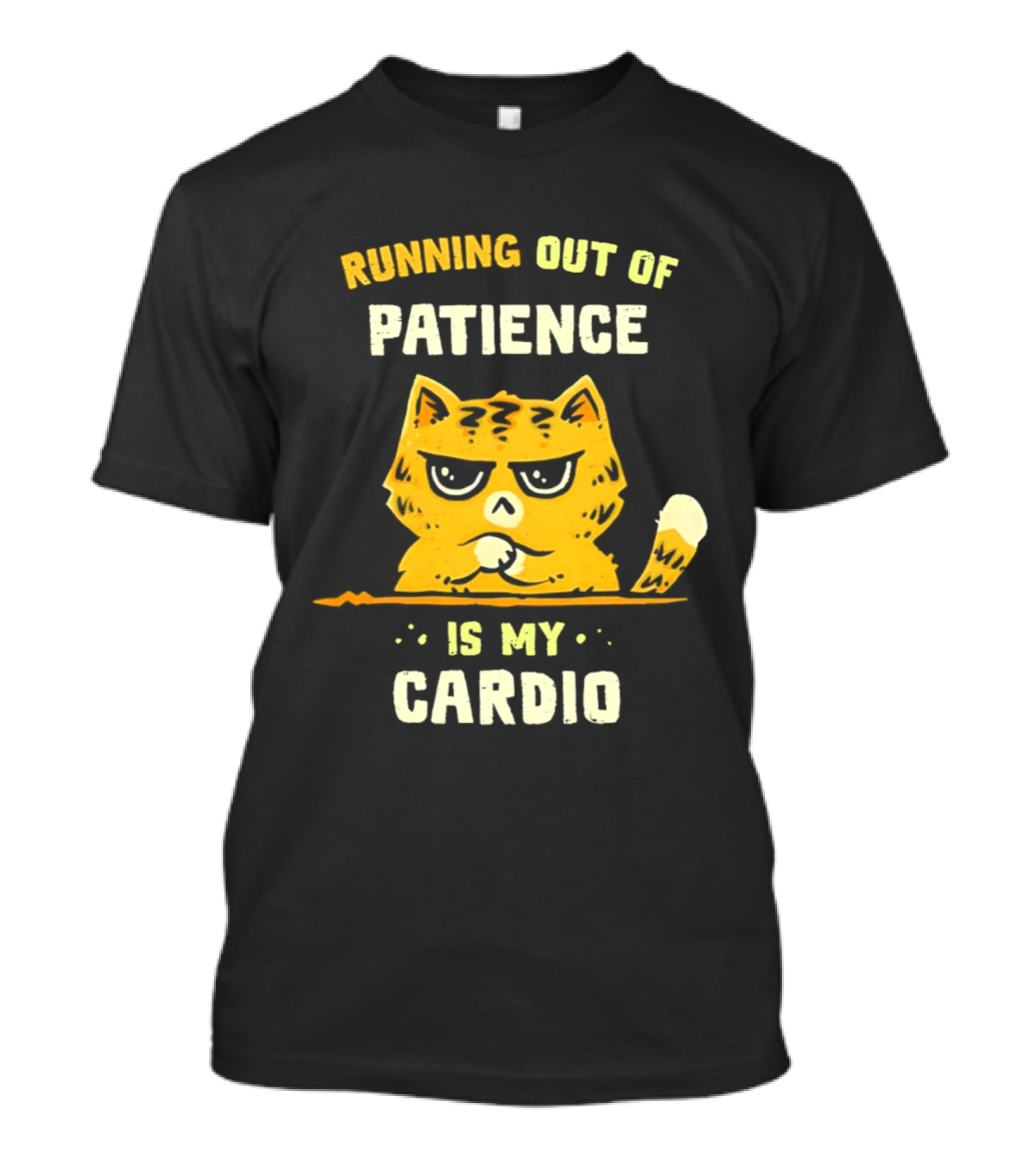 Running Out Of Patience Cat Cardio T-Shirt