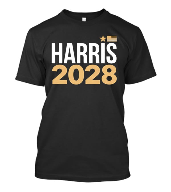 Harris 2028 USA Flag Star T-Shirt