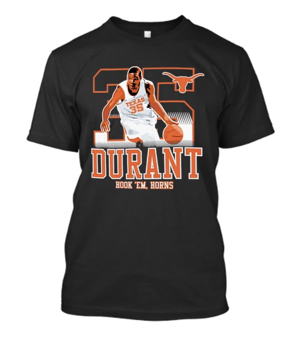 Kevin Durant 35 Texas Hook 'em Horns Longhorns Basketball T-Shirt