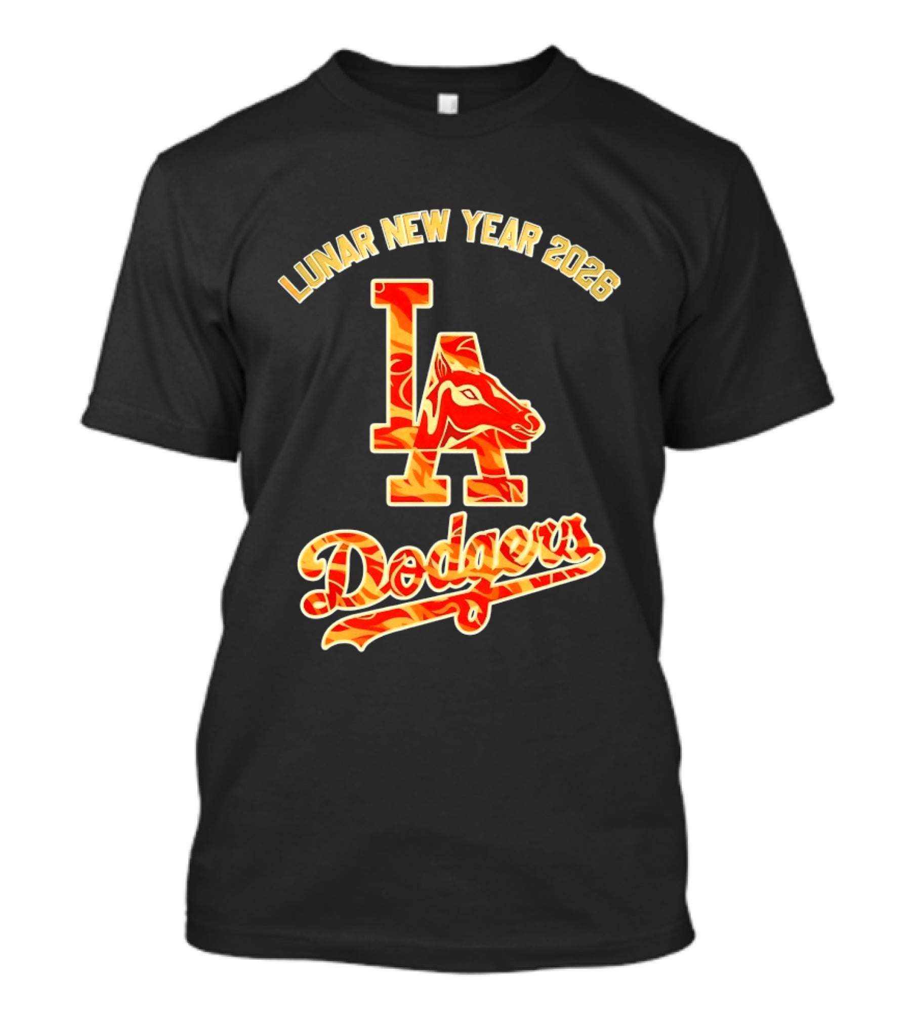 Lunar New Year 2026 LA Dodgers Horse Symbol Celebration T-Shirt
