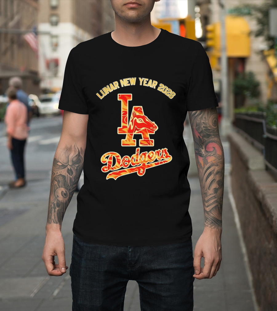 Lunar New Year 2026 LA Dodgers Horse Symbol Celebration T-Shirt