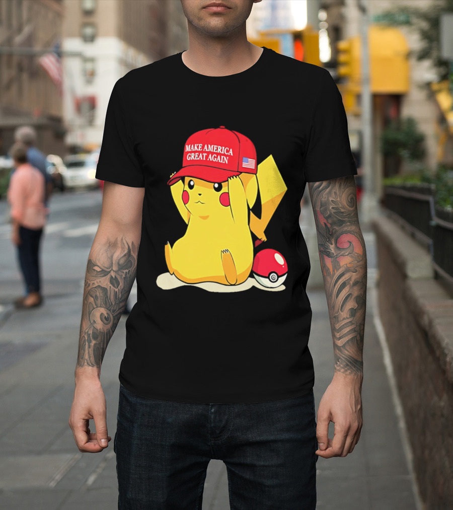 MAGA Pikachu Make America Great Again Hat Pokemon Fan Trend T-Shirt