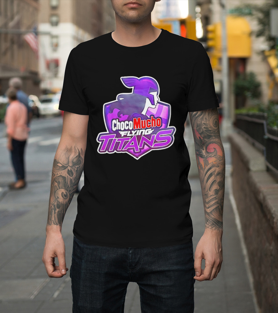 Choco Mucho Flying Titans Purple Shield T-Shirt