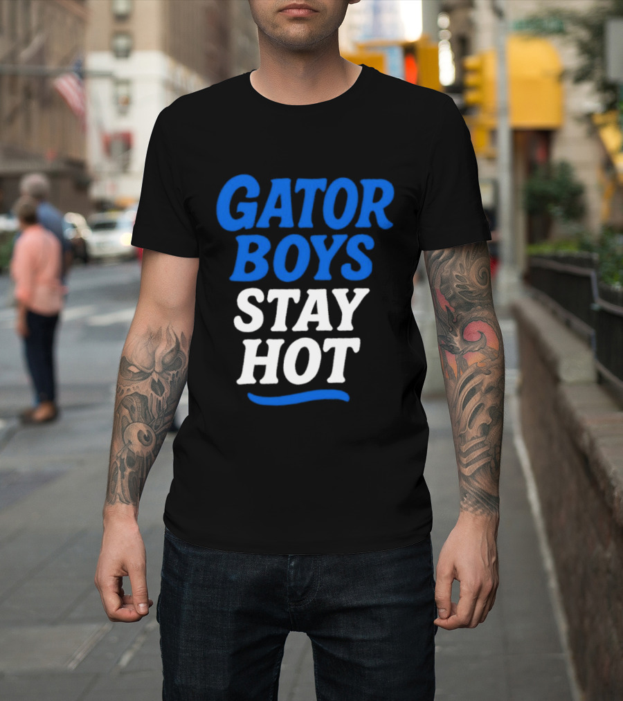 Florida Gator Boys Stay Hot Blue And White T-Shirt