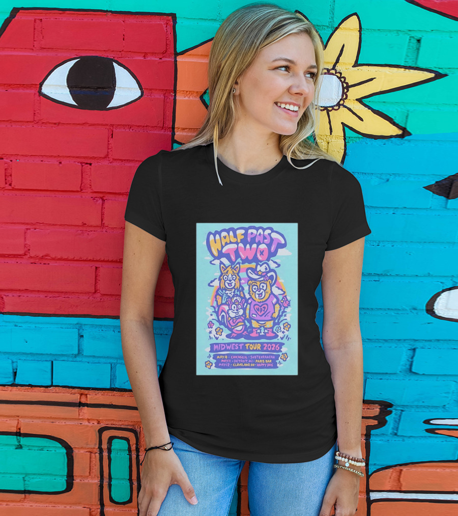 Half Past Two Midwest Tour 2026 Chicago Detroit Cleveland Dates T-Shirt