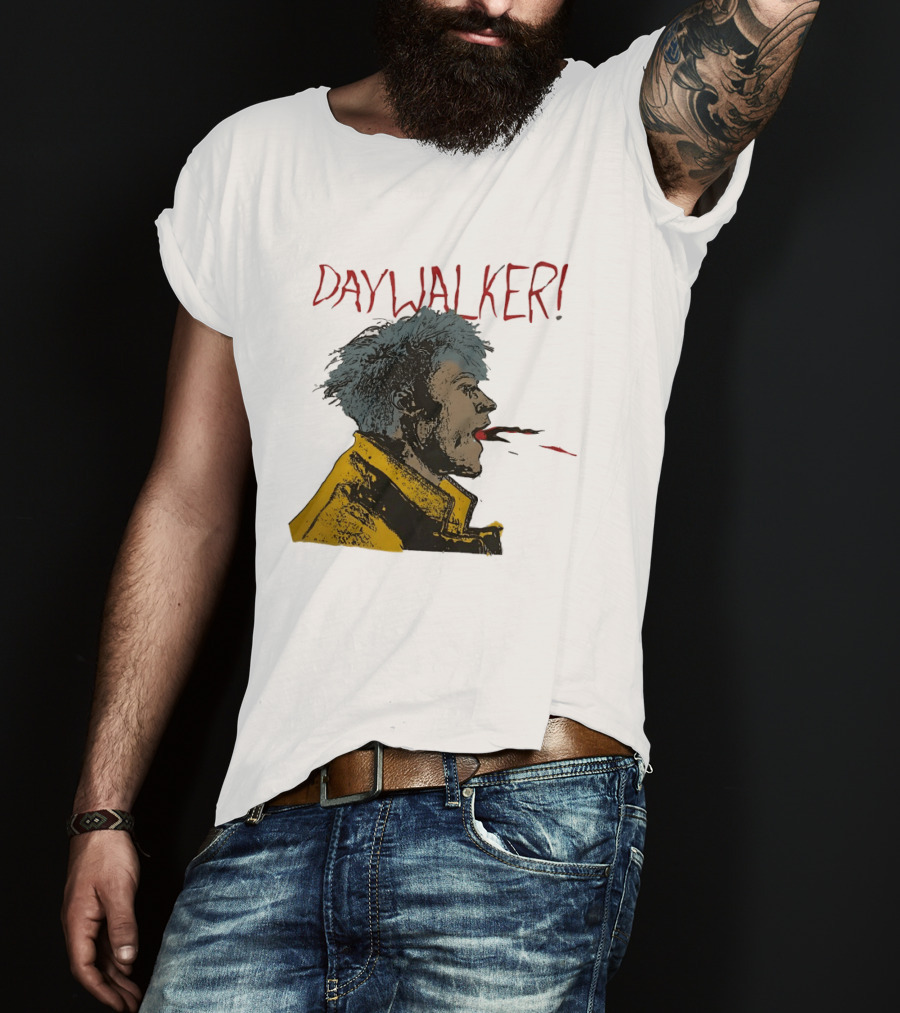 Machine Gun Kelly Daywalker Illustration With Character And Yellow Jacket T-Shirt